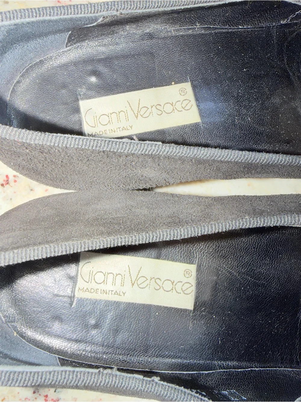 Vintage 80’s Gianni Versace Black Suede Mens Dress Shoe 8.5